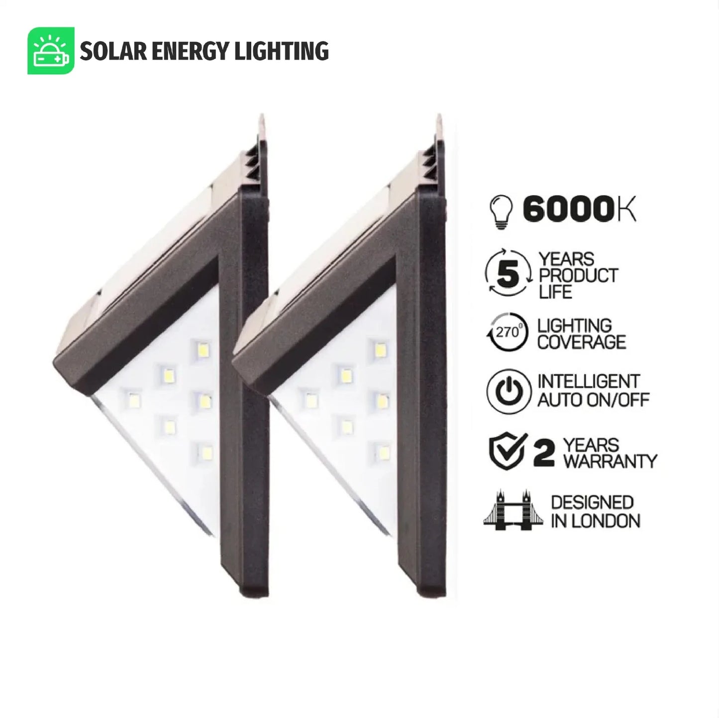 SolarMini™- The 40 LED Solar Wall Lights (SET OF 2)